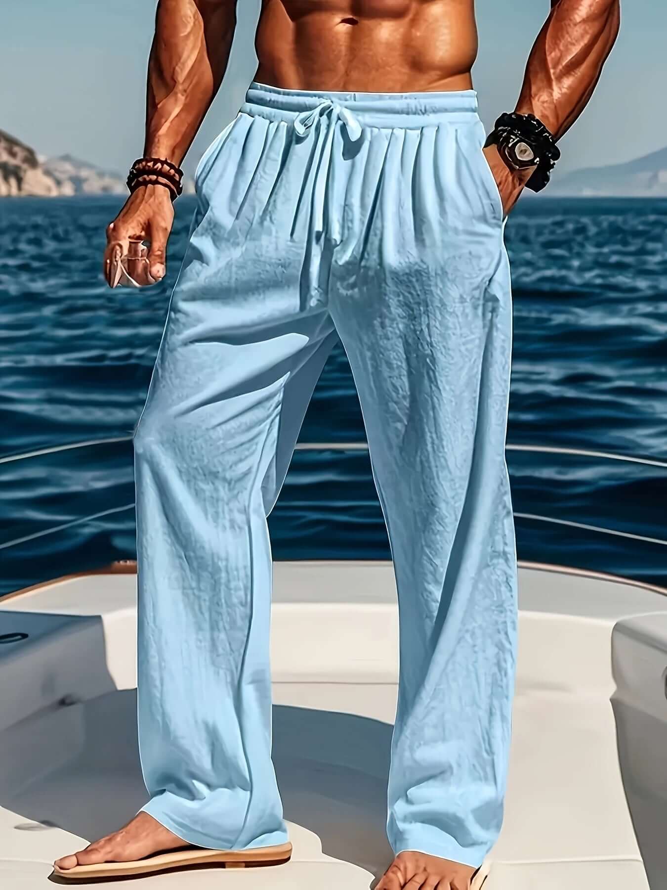 Relaxed Fit Mens Comfort Trousers - Soft & Lightweight