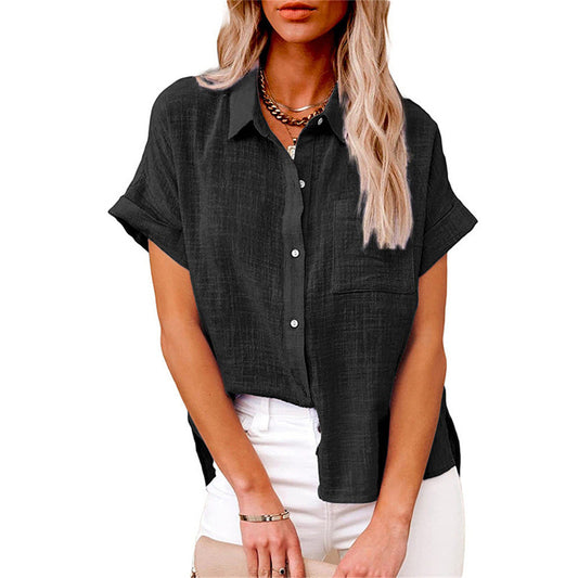 Comfortable Casual Button Shirt with Pocket - Luxivelle