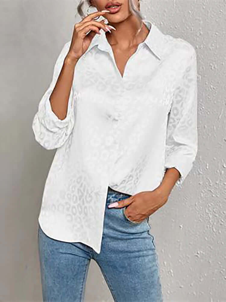 Fashionable Leopard Pattern Women's Top