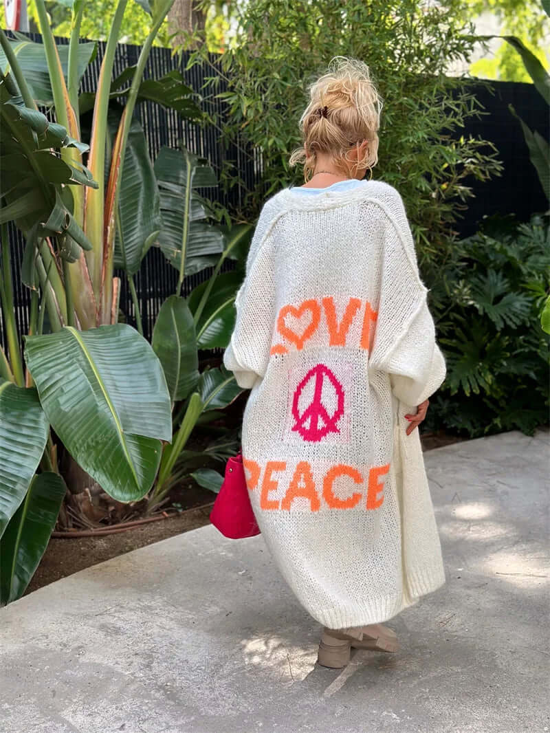 Cozy Women's Peace Sign Sweater