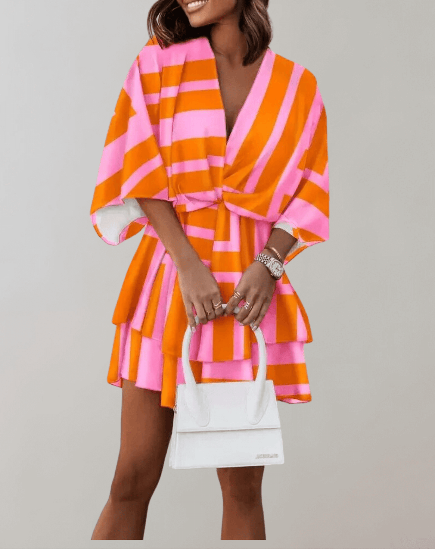 Pink, Orange, White