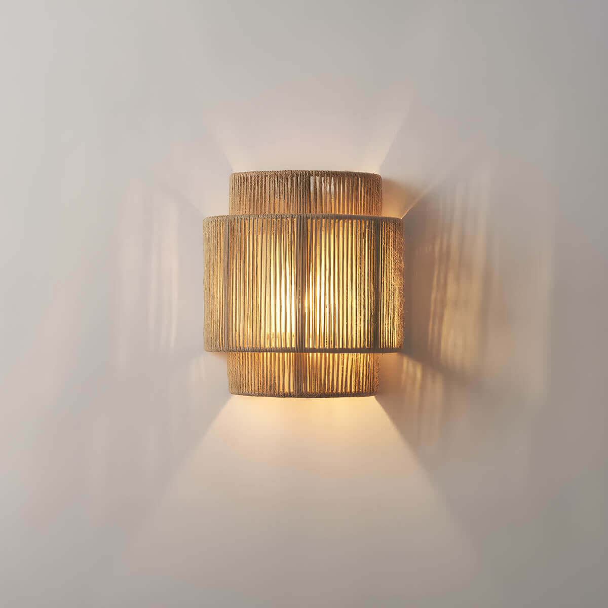 Rustic Jute Hanging Lamp 25x23cm - Luxivelle