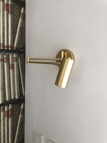 Flexible Brushed Steel LED Wall Light with Arm