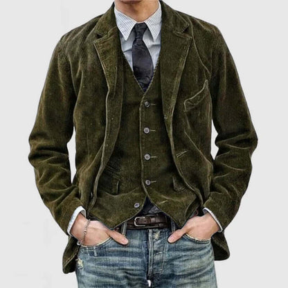 Rugged Corduroy Coat - Classic Fit Jacket