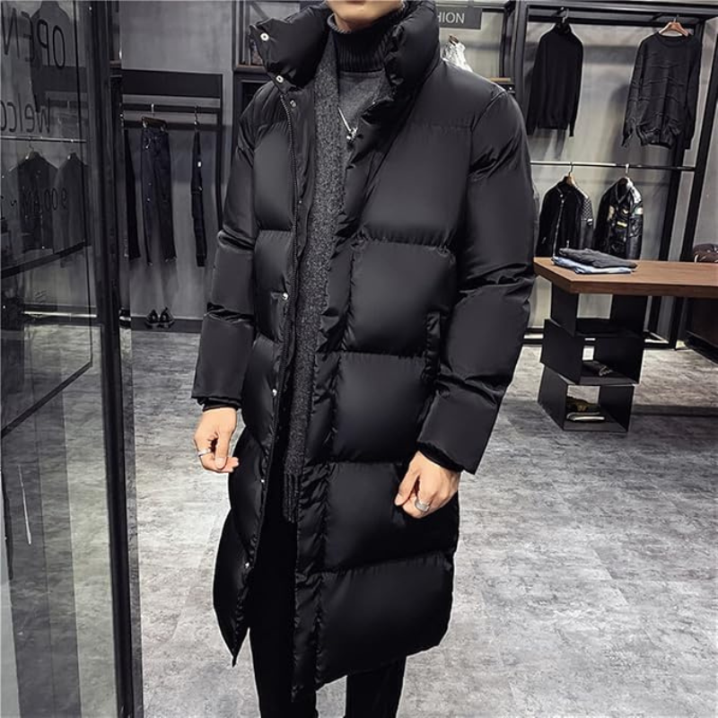 Warm Quilted Puffer Coat for Men