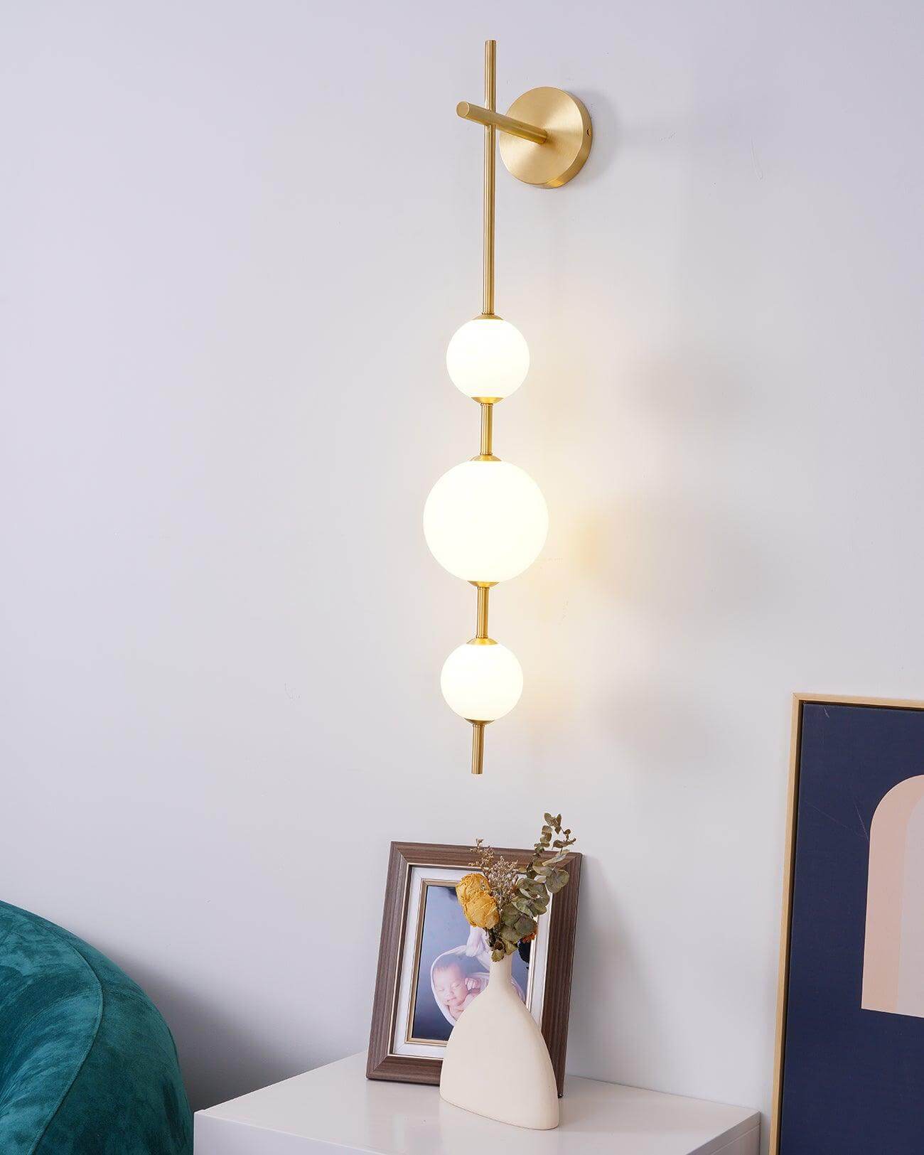 Sleek Round Glass Wall Light