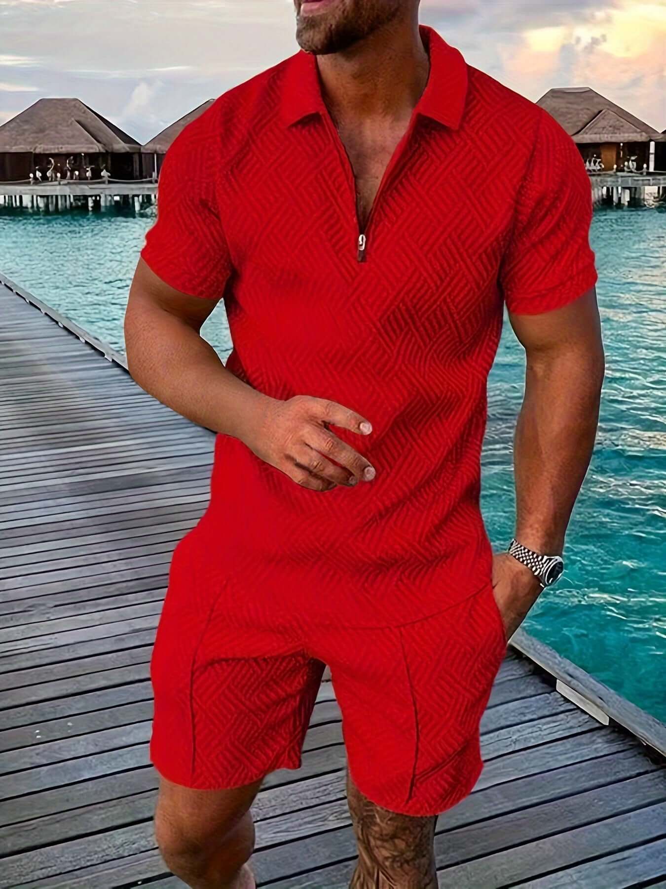 Trendy Graphic Shorts Sleeve Shirt Set