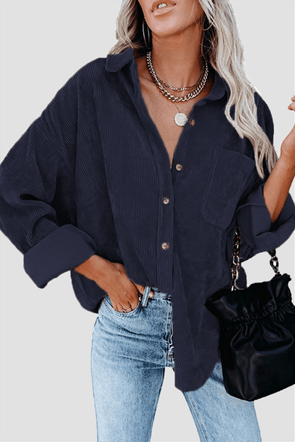 Casual Loose Fit Women's Long Sleeve Top