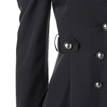 Classic Ladies Midi Coat with Fitted Neckline