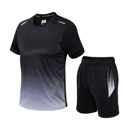 Mick | Men's Active Sportswear Set with Color Gradient Print-6