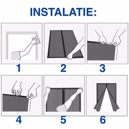Easy Fit Magnetic Screen Door with Automatic Close