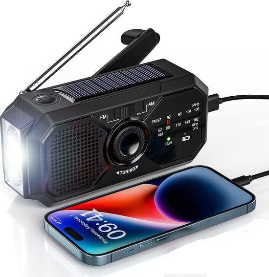 Compact Solar Hand Crank Radio - Luxivelle