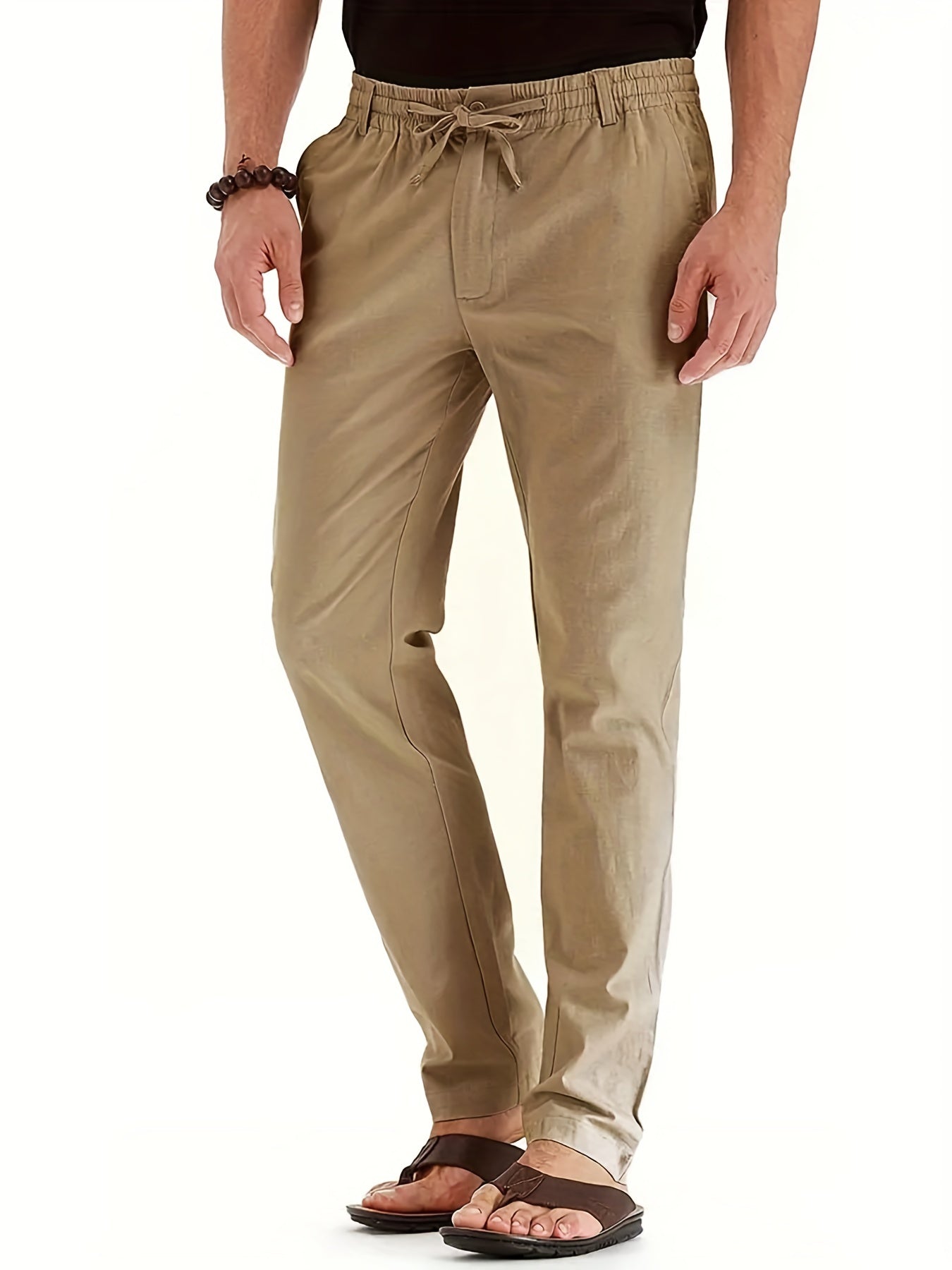 Men's Fitted Elastic Waist Pants