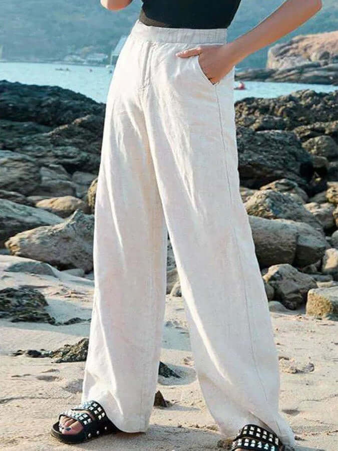 Relaxed Fit Women's Linen Pants