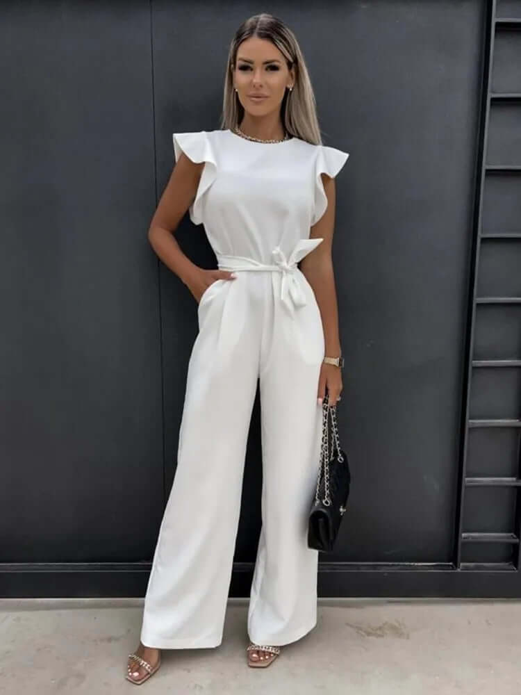 Loose Fit Women's Jumpsuit with Flared Legs