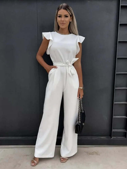 Loose Fit Women's Jumpsuit with Flared Legs