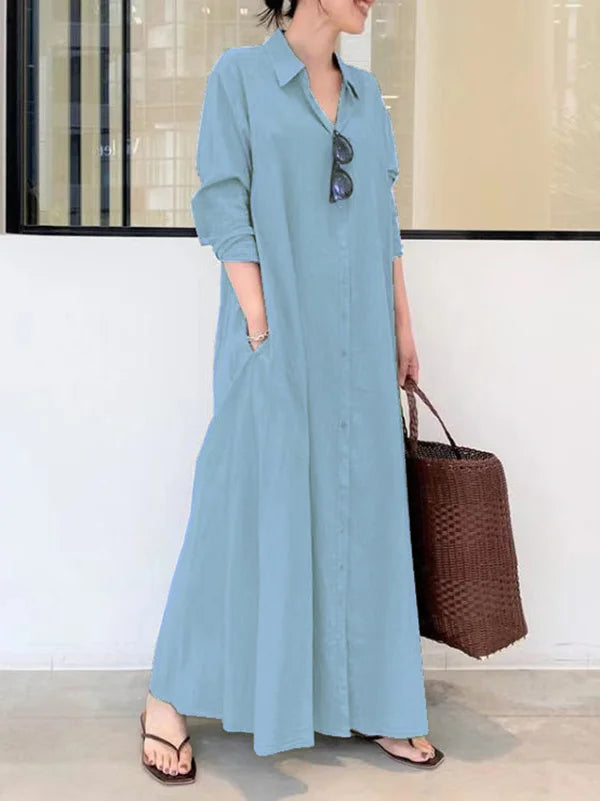 Ladies Classic Collared Shift Dress