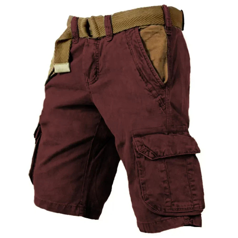 Eero | Men's Cargo Shorts - Classic Black Summer Style with Spacious Pockets-3