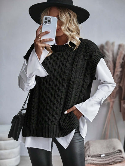 Warm Women's Knitted Vest Sweater