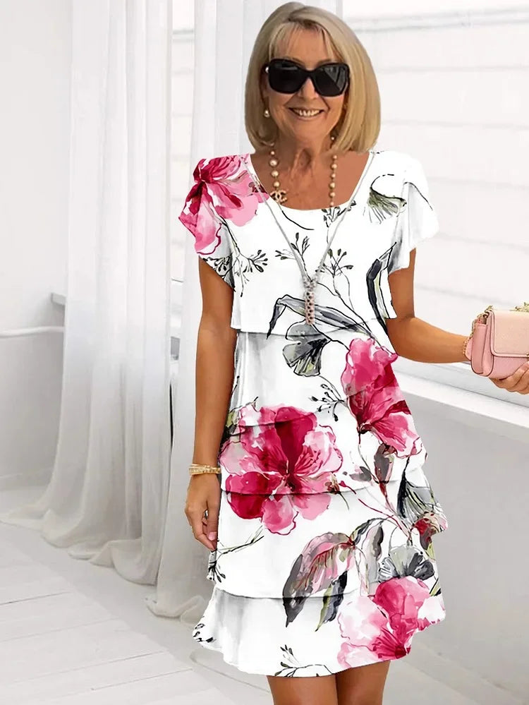 Chic Floral Sleeveless Sundress for Women Lightweight Summer Dress - Luxivelle