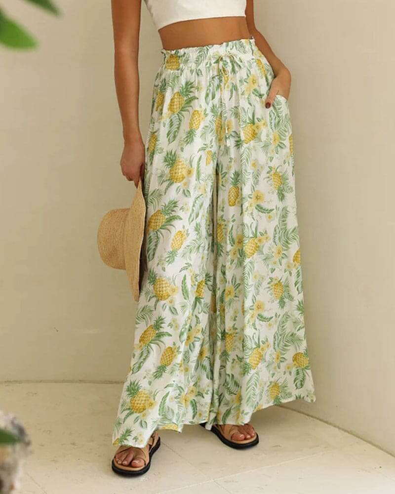 Ladies Comfortable Floral Loose Fit Pants