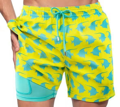 Men's Water Shorts Fast Dry Beachwear Athletic Trunks