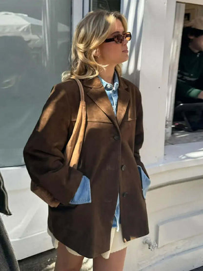 Luxury Brown Leather Jacket