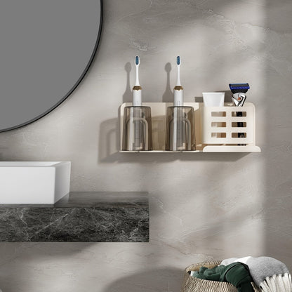 Sleek Wall Mount Toothbrush Holder with Drainage Slots