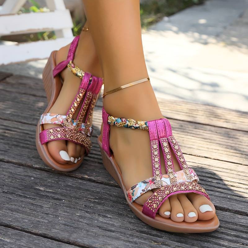 Women's Chic Brown Ankle Sandals