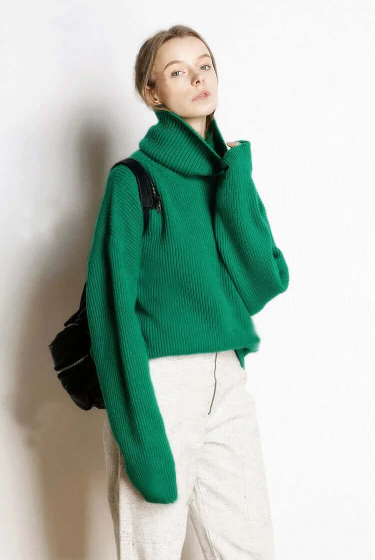 Warm Ladies Crew Neck Knit Sweater