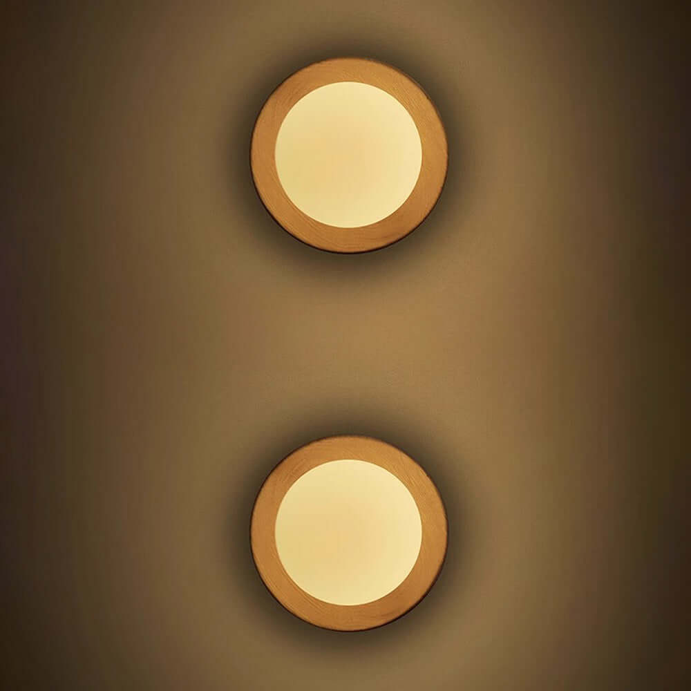Simple Wooden LED Wall Light