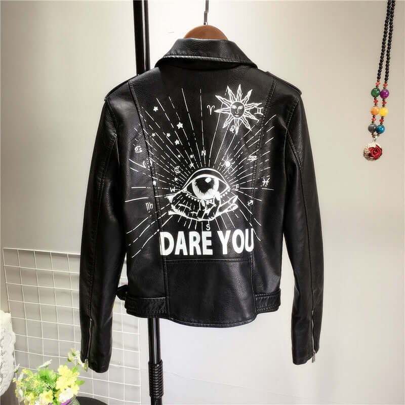 Women's Faux Leather Biker Jacket