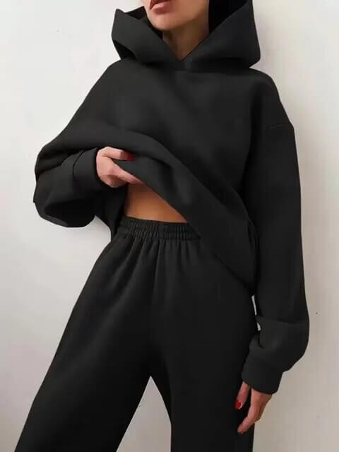 Ladies' Loose Fit Sporty Tracksuit Set