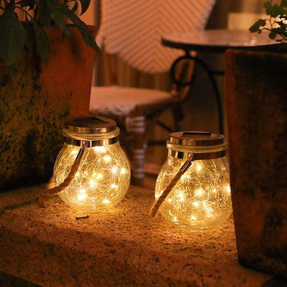 Frosted Glass Solar Powered Outdoor Light
