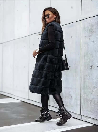 Luxurious Faux Fur Sleeveless Vest for Women