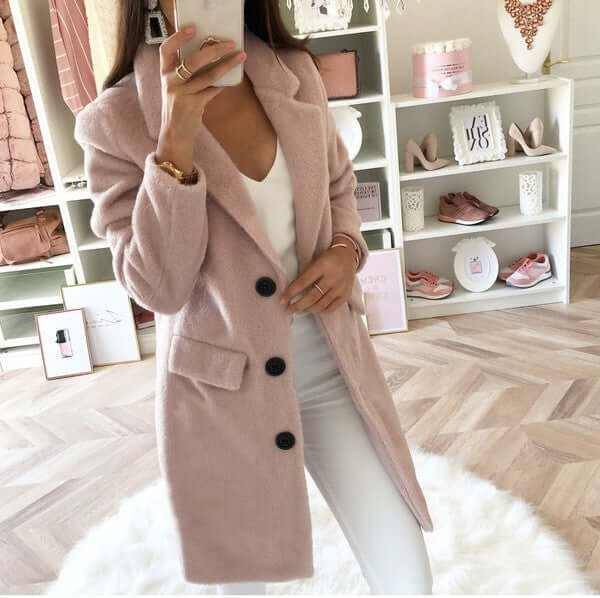 Ladies Classic Tailored Wool Trench Coat - Luxivelle