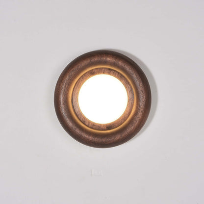 Contemporary Wooden Led Wall Lamp