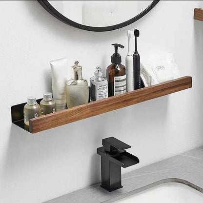 Easy Install Wooden Wall Shelf Storage Rack