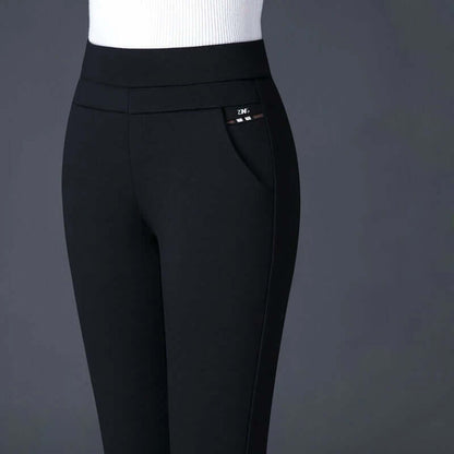 Comfortable High Waisted Straight Leg Women's Pants - Luxivelle