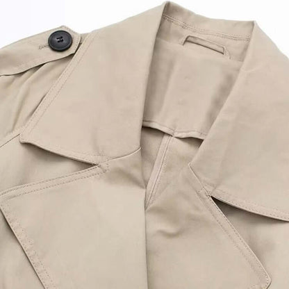 Classic Women's Belted Long Trench Coat