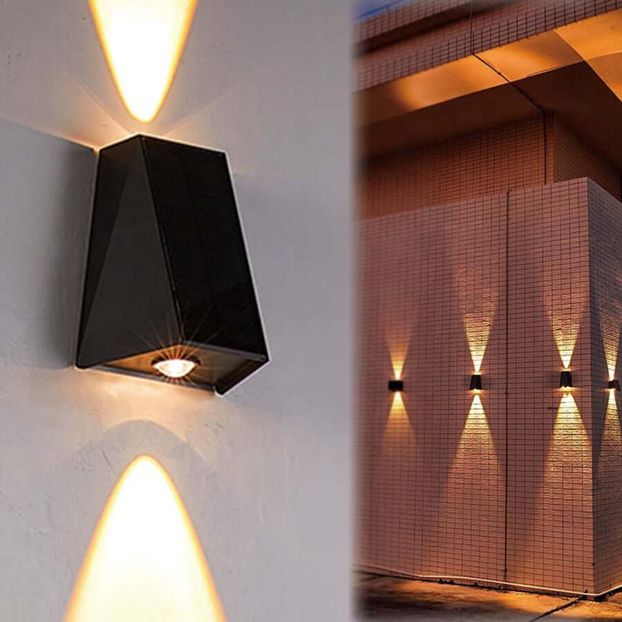 Bright Outdoor Solar Powered Garden Wall Light