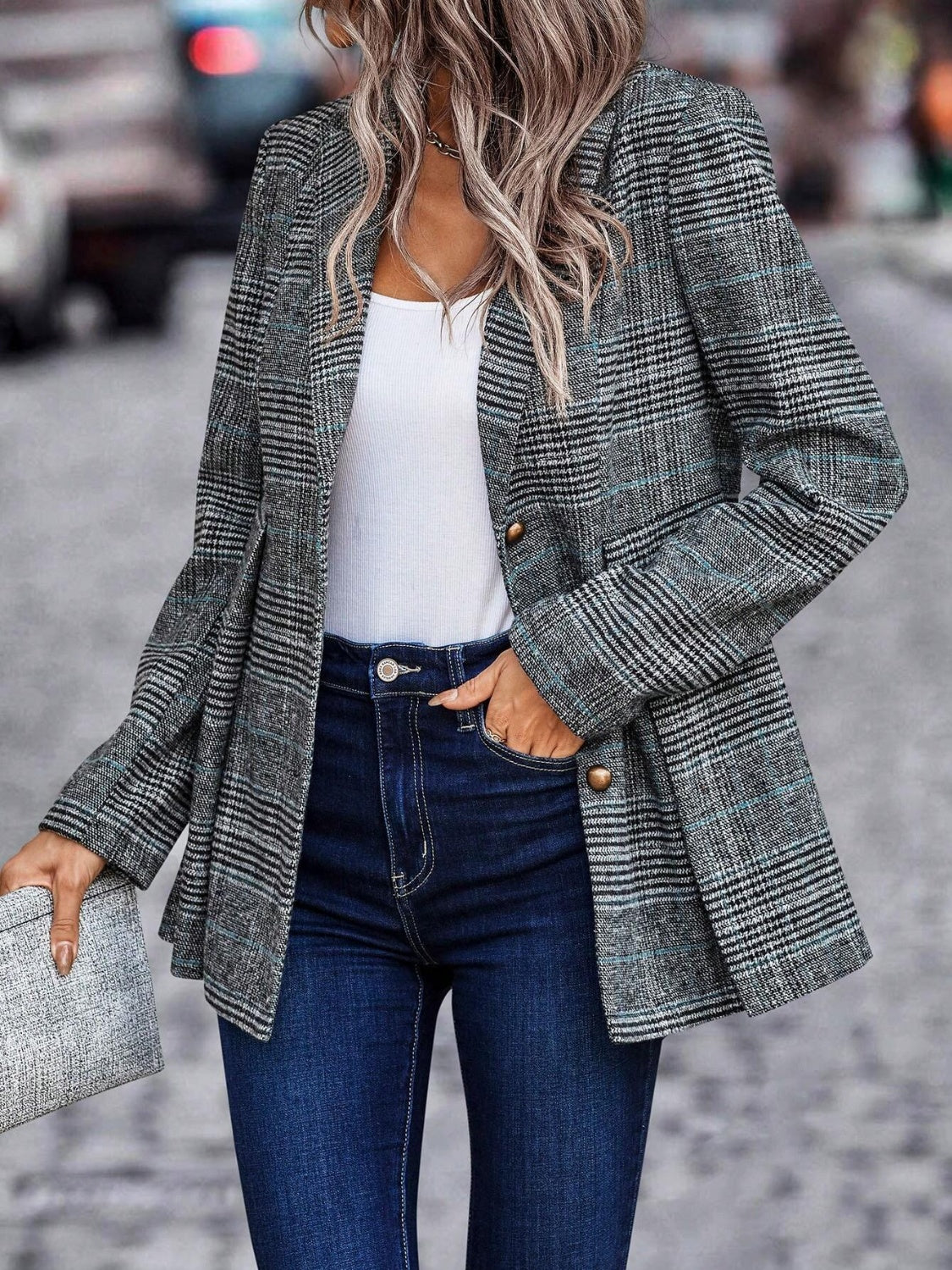 Katie | Informal plaid blazer