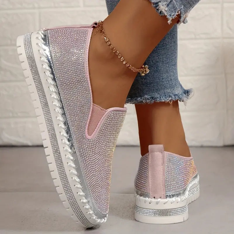 Sparkly Women's Glitter Slip On Shoes