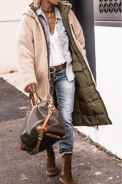Warm Double Sided Women's Parka Coat