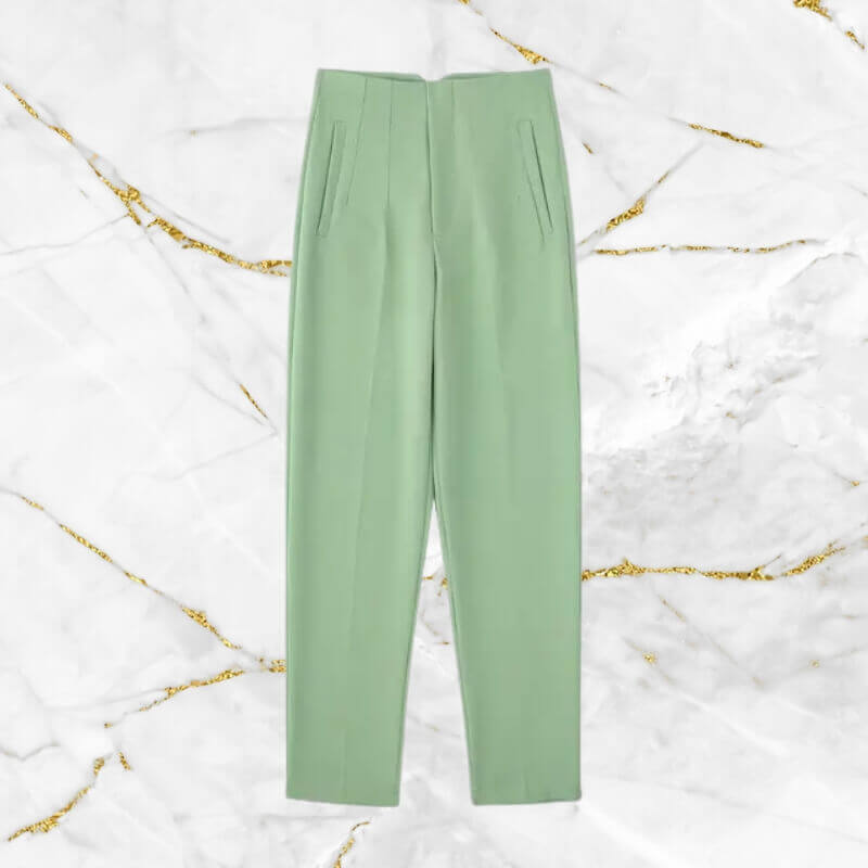 Classic Fit High Waist Women's Office Pants