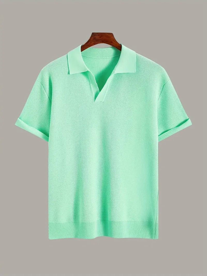 Comfortable Men's Short Sleeve Polo Shirt Summer Tee