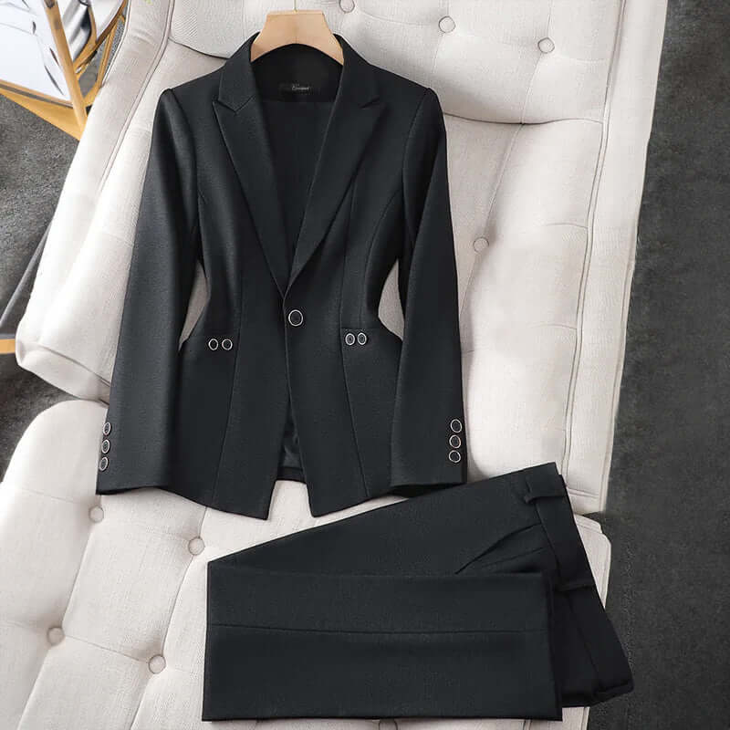 Classic Fit Women's Suit Jacket Pants Set - Luxivelle