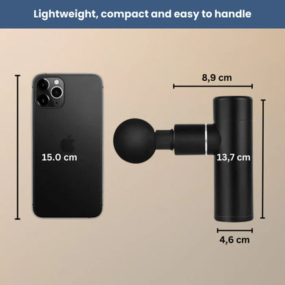 Compact Handheld Muscle Massager with Quiet 4-Speed Setting