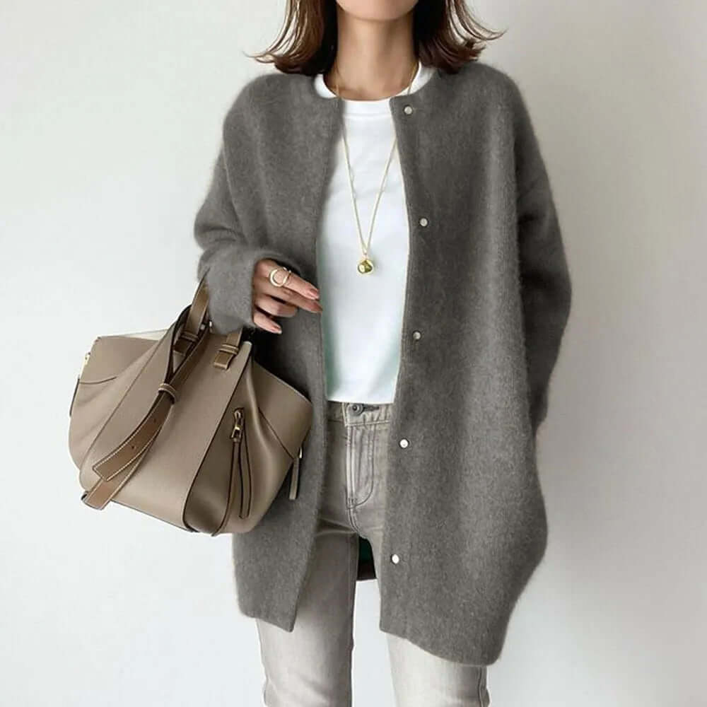 Cozy Ladies Button Front Sweater