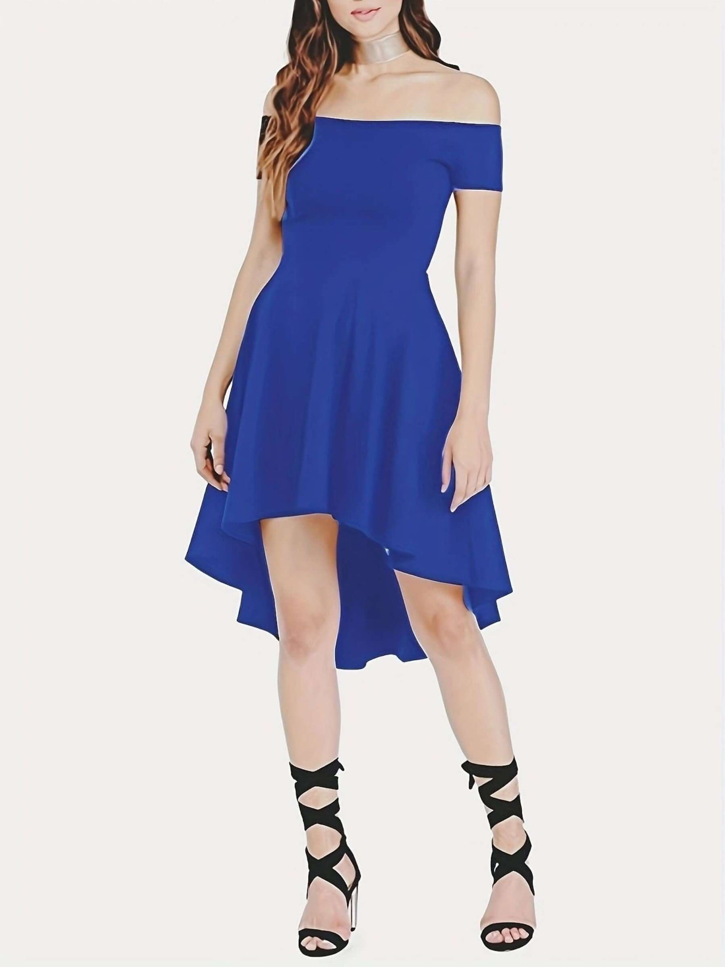 Chic Asymmetrical Cold Shoulder Dress